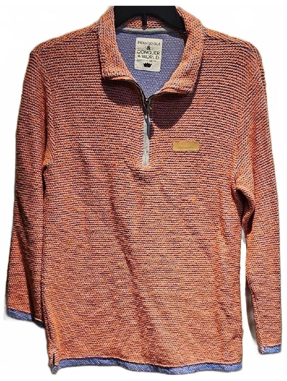 Jadelynn Brooke Blue and Orange Knit Pullover
